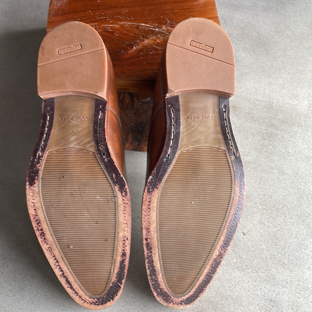 Men’s Classic Double Monk, Cole Haan, tan, cognac, size 11 1/2 M Barely worn - Picture 4 of 6